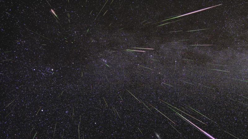 Image: Meteors in space